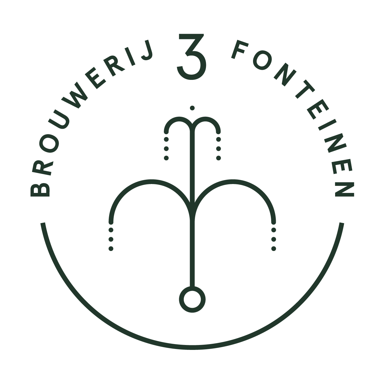 Logo van de brouwerij "3 fonteinen" uit Lot in België
